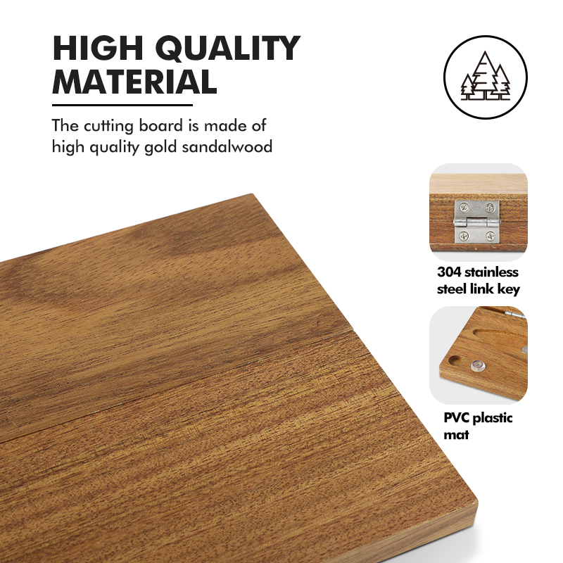 Kinggear Wood Cutting Board Custom Logo Wood Chopping Board with Knife