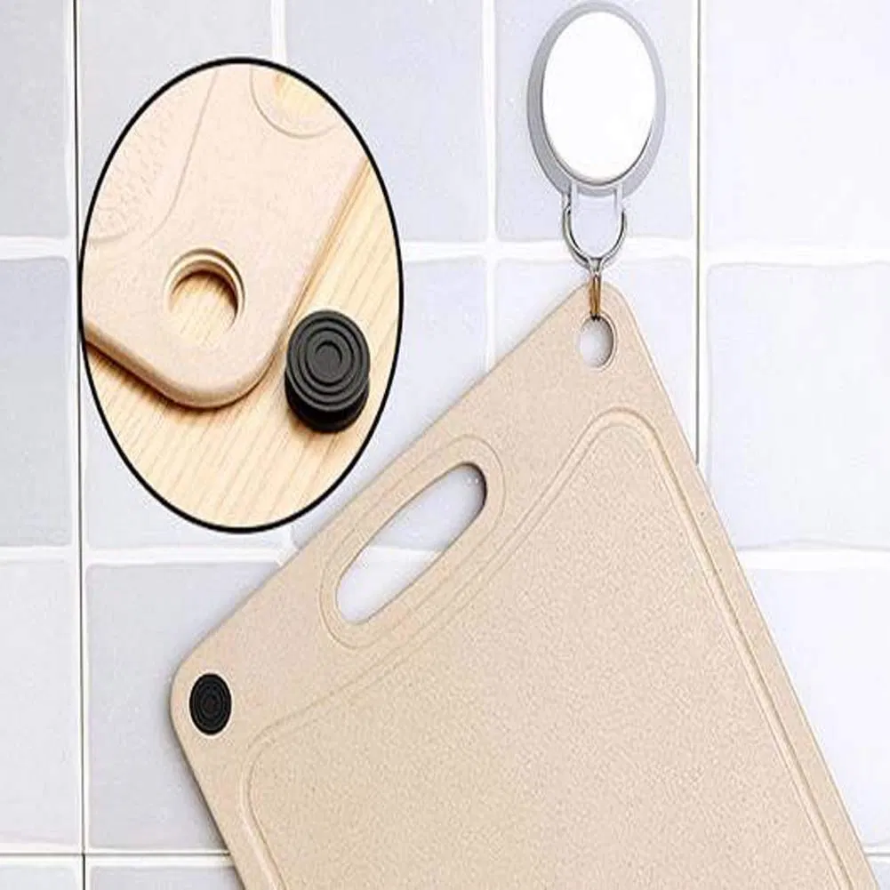 Small Rice Husk Cutting Board with Anti-Skid Feed and Juice Groove/Bamboo Chopping Board