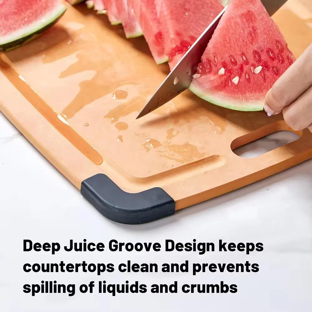 Stylish Brown Round Cutting Board with Convenient Hanging Hole