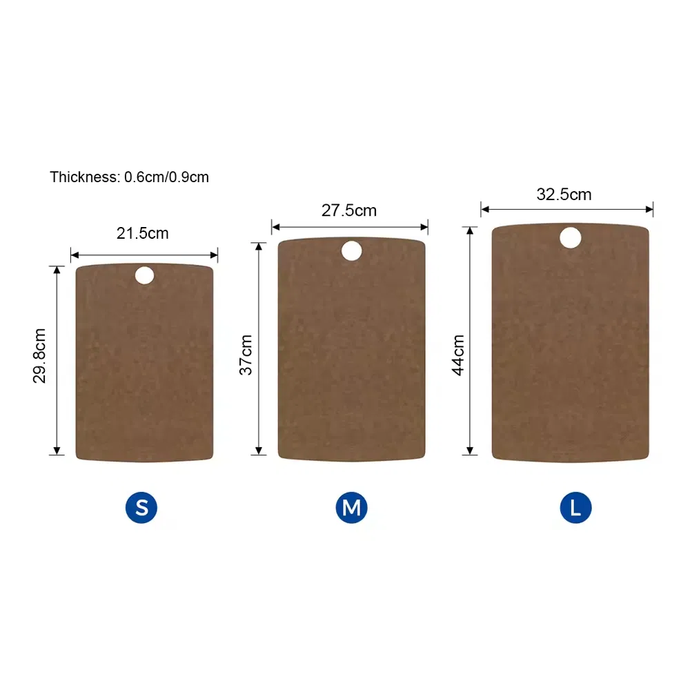 Premium Non-Porous Wood Fiber Cutting Board with Round Hanging Hole