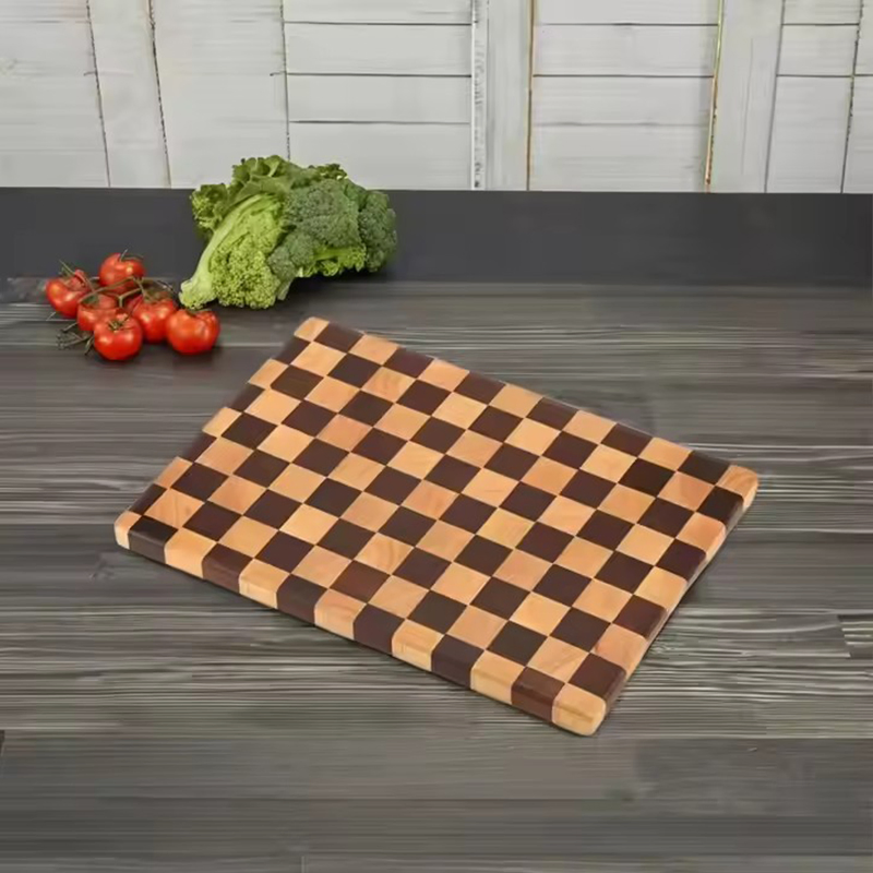 Acacia/Rubber Wood Interval Splicing Charcuterie Butcher Reversible Checkerboard Chopping Cutting Board