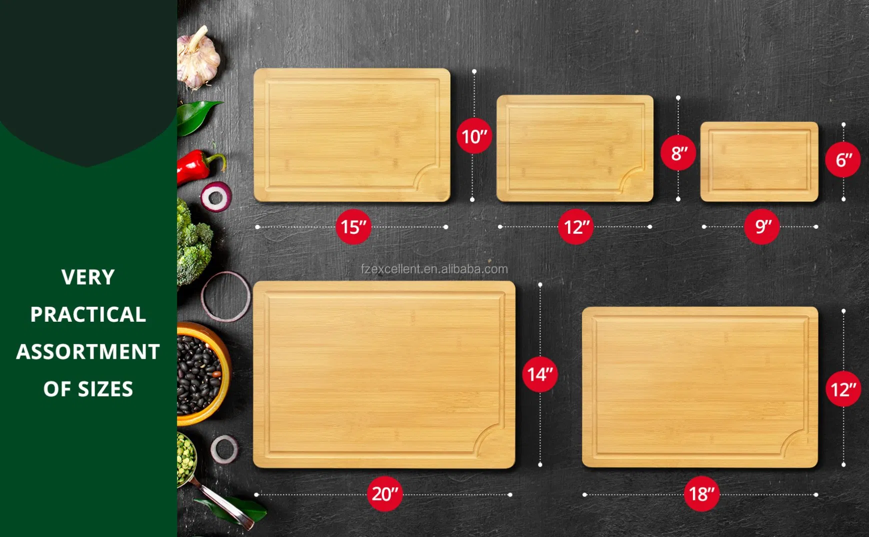 Reversible Pre-Oiled Bamboo Chopping Board with Juice Groove