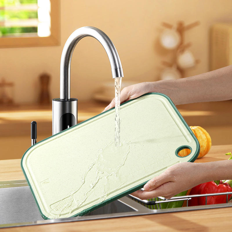 Double-Sided Anti-Slip Dishwasher Safe Food Grade Wheat Straw Cutting Boards for Kitchen