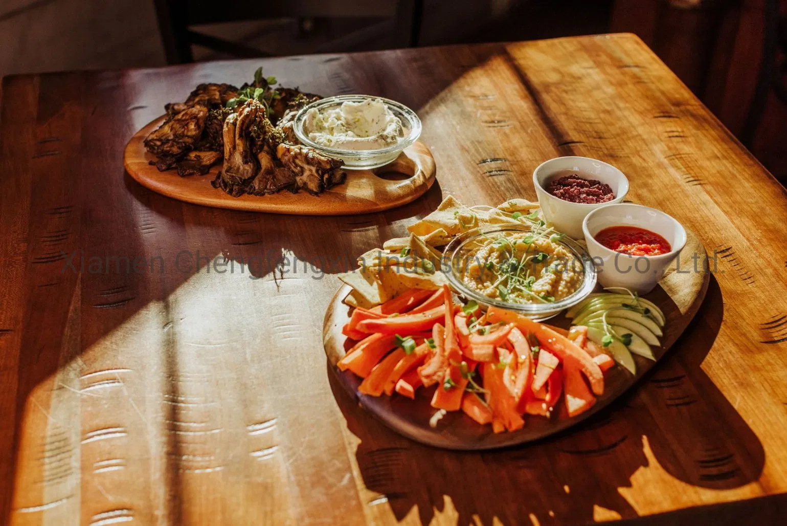 Elegant Acacia Wood Charcuterie Board for Entertaining Guests