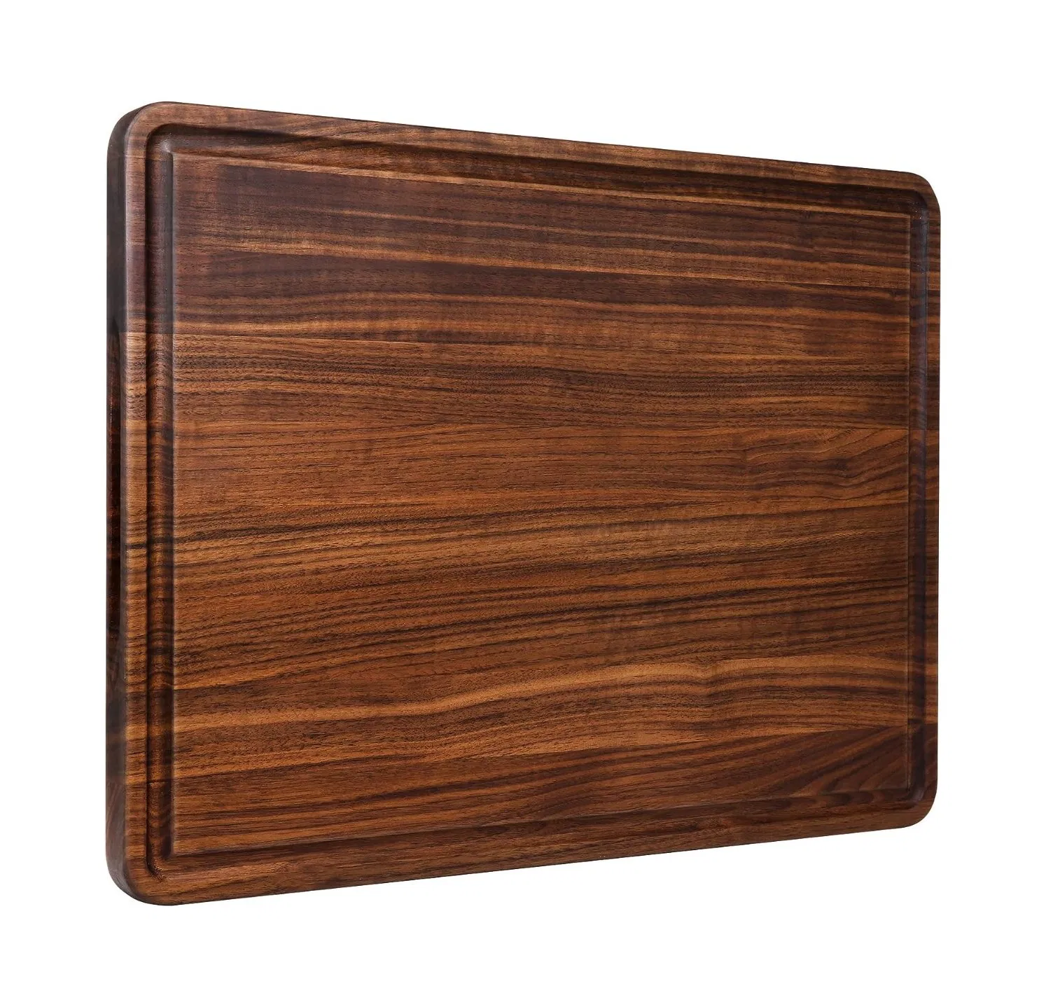 Large Walnut Wood Cutting Board with Juice Groove Handles