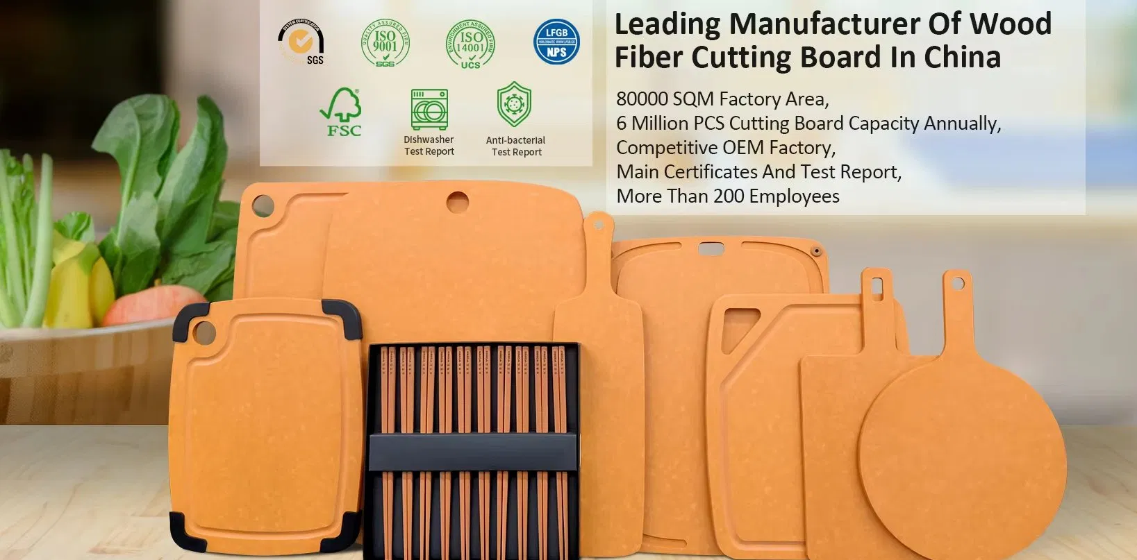 Wood Fiber Cutting Board Display 1