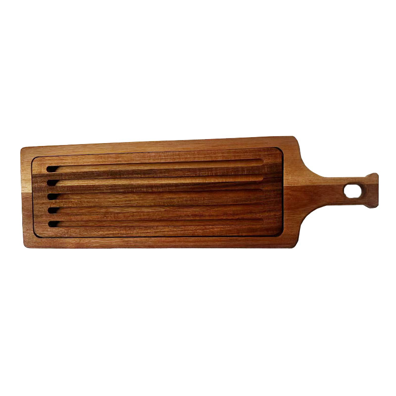 Bamboo Long Paddle Serving Board with Handle