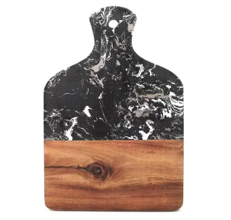 Marble and Wood Cutting Board Detail 1