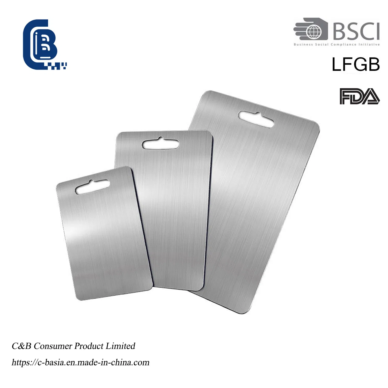 100% Titanium Antibacterial Cutting Board - Dishwasher Safe, Reversible with Handle, Custom Sizes