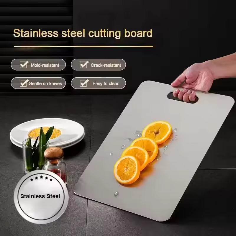 Titanium Cutting Board Camping Accessories Premium Double Sided Design Durable Pure Titanium Choping Board
