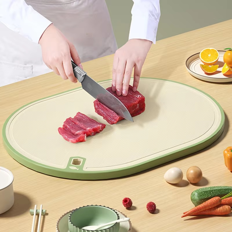 Plastic Cutting Board Food Grade Fruit Chopping Board Home Kitchen Anti-Slip PP Multi-Functional Meat Cut Board