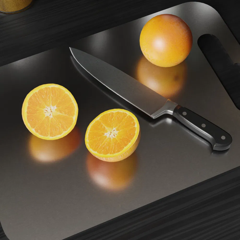 100% Titanium Chopping Board Kitchen Double-Sided Cutting Boards Portable Food Cutting Mat Serving for Outdoor Cooking