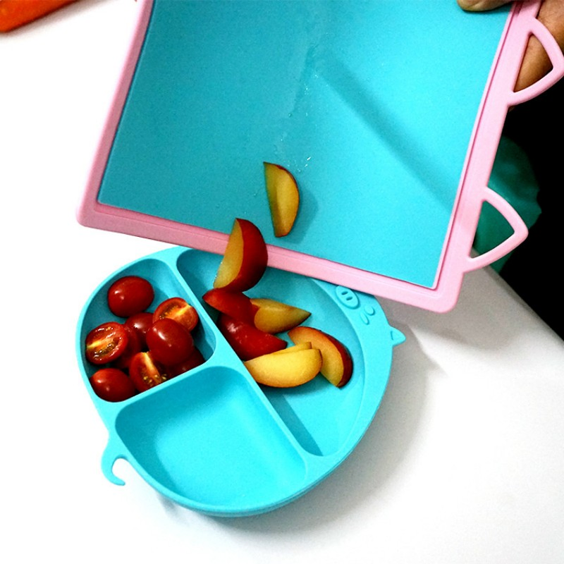 Easy Folding Silicone Camp Cutting Board Foldable Silicone Travel Chopping Board
