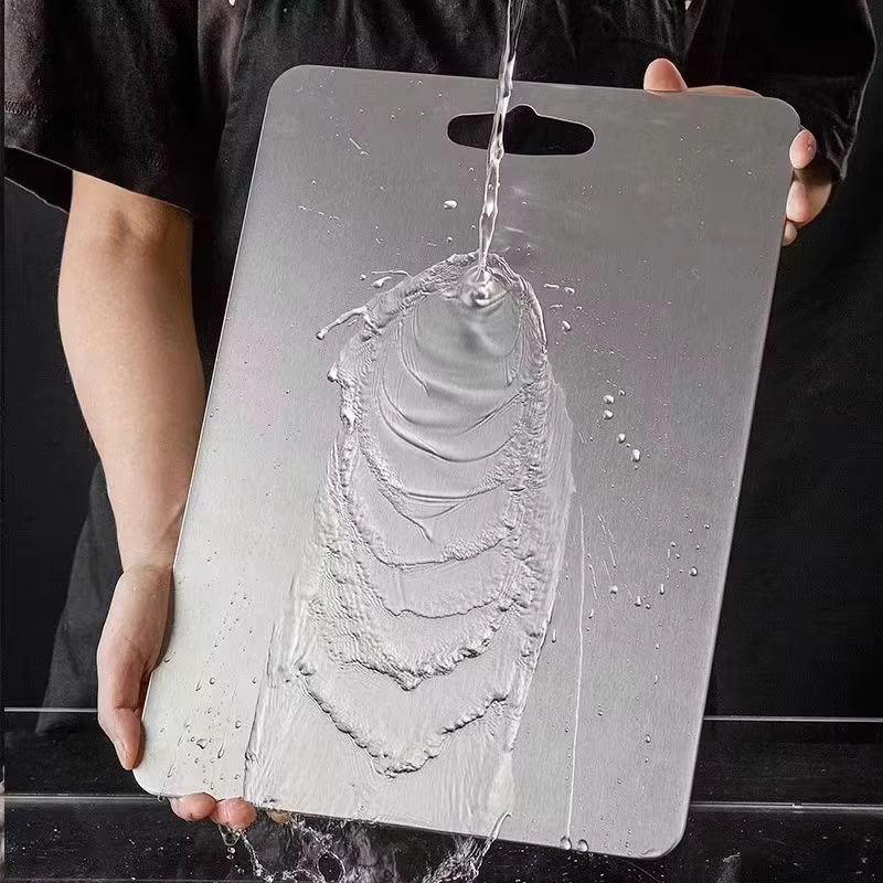 Titanium Cutting Board Camping Accessories Premium Double Sided Design Durable Pure Titanium Choping Board