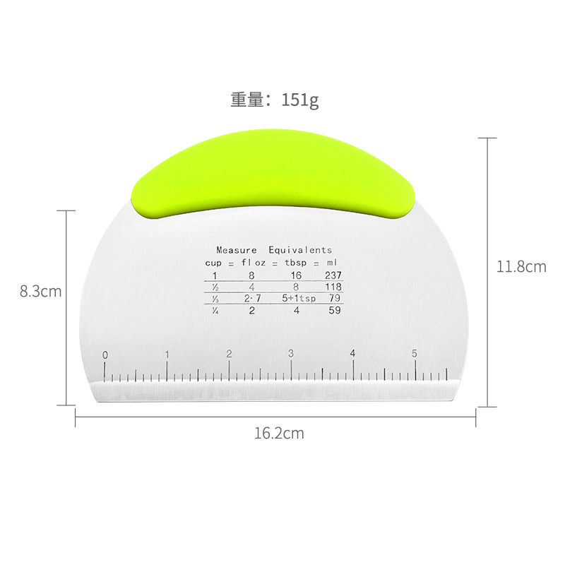 2025 Pastry Scraper Stainless Steel Noodle Knife Cake Scraper with Scale Pastry Cutters Baking Cake Cooking Dough Scraper Baking Accessories
