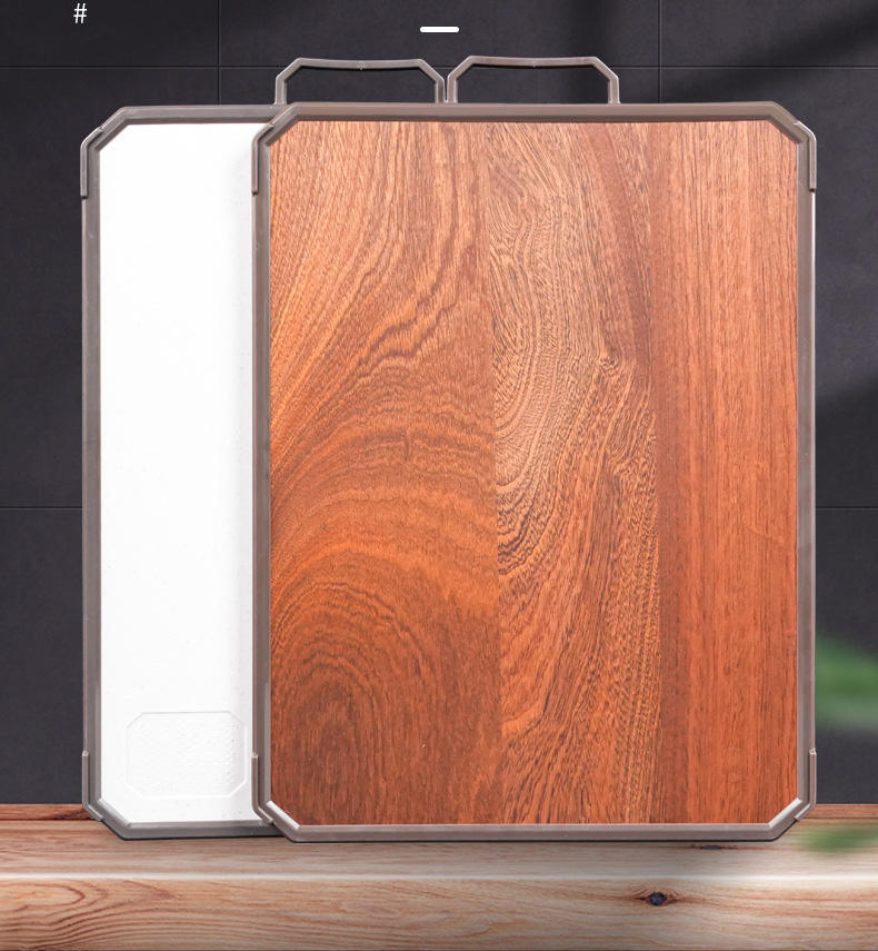 Wholesale Stainless Steel and Wood Cutting Board Non-Slip Double Side Use Chopping Board Double-Sided Chopping Board
