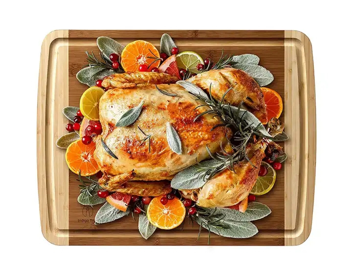 3 Layer Strong Extra Large Bamboo Cutting Board for Kitchen