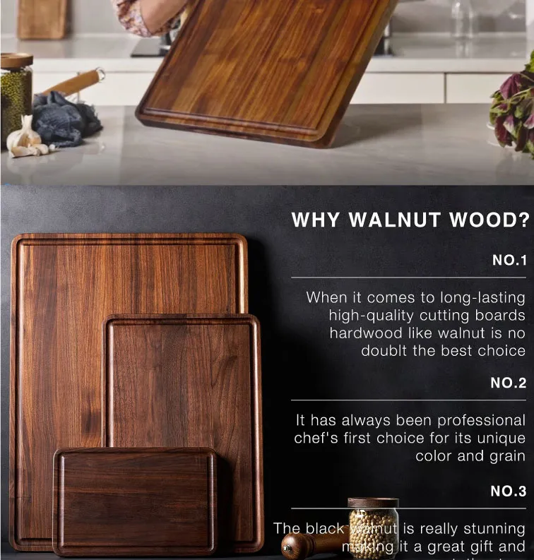 Walnut Wood Cutting Board Detail 4