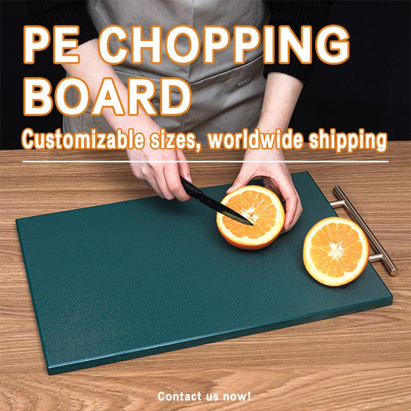 Double Sided PE Cutting Board with Juice Groove for Food Prep