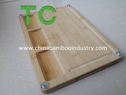 Cheap Price Bamboo Cutting Board with Non-Slip Feet Juice Groove Double-Sided Use Butcher Block