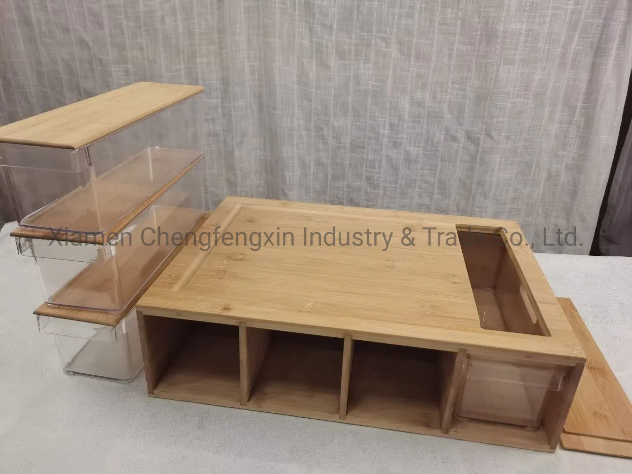 Eco-Friendly Bamboo Cutting Board Set with Stylish Storage Solutions