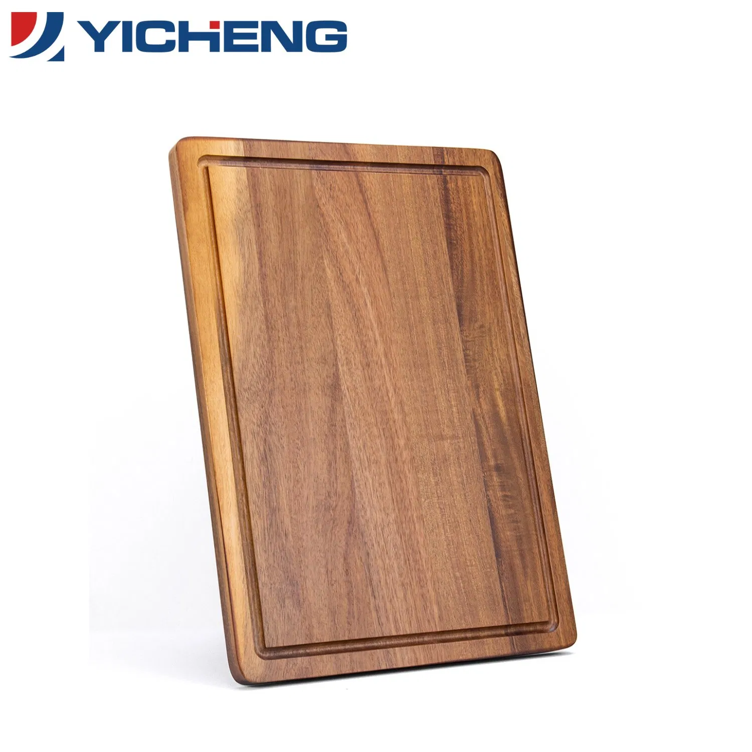 Large Acacia Wood Cutting Board with Juice Grooves for Kitchen Meal Prep Outdoor Food Serving Chopping Board