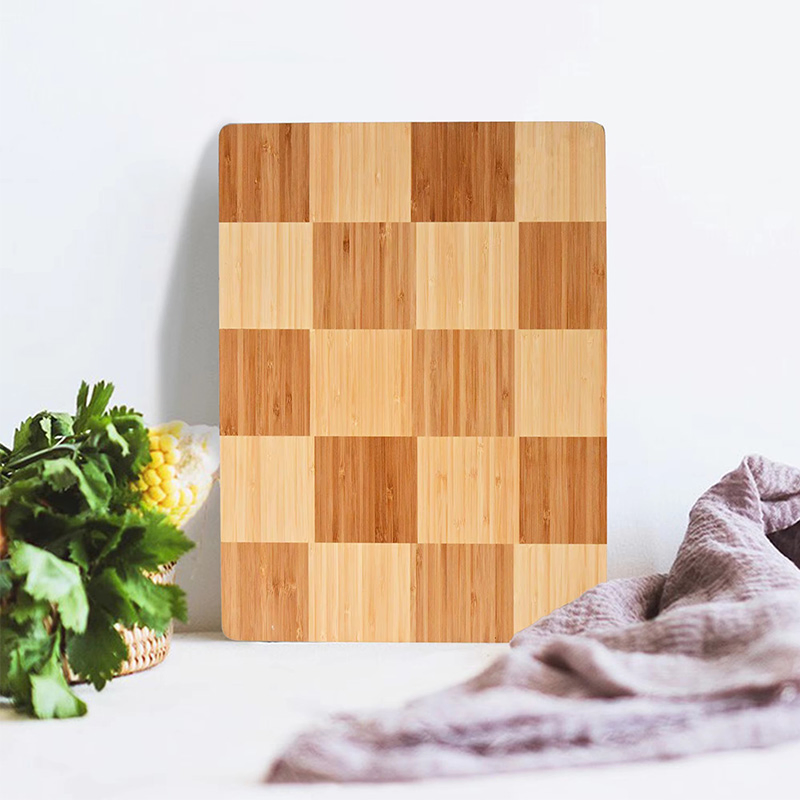 Kitchen Tool of Bamboo Checkerboard Reversible Chopping Cutting Board