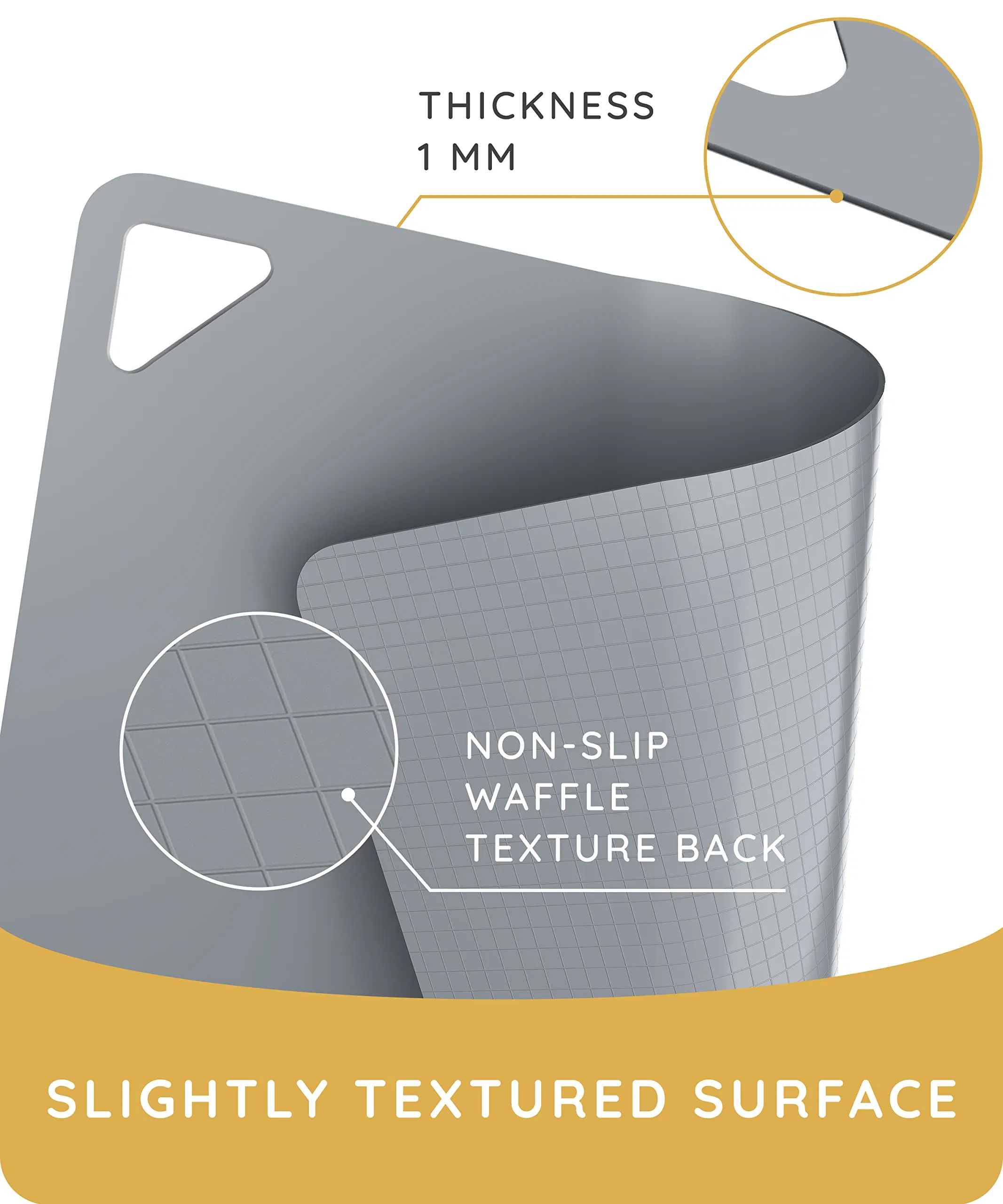 Extra-Thin Flexible Chopping-Cutting-Boards for Kitchen Mats Cooking Colored Non-Slip-Sheets Plastic Set