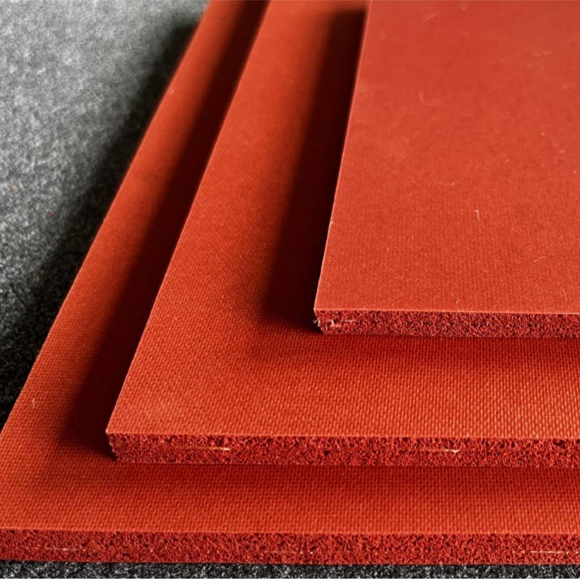 Foamed Silicone Board with Fabric Insertion Fibre Reinforced Sheet Strong Tear Ability