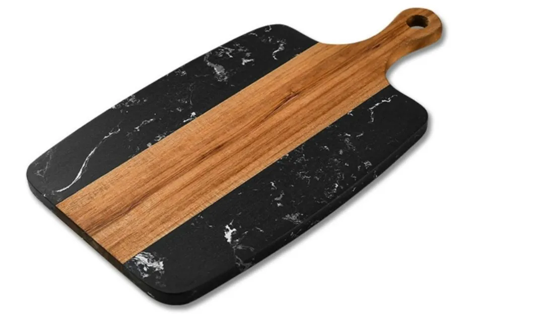 Acacia Wood and Marble Cutting Board View 2
