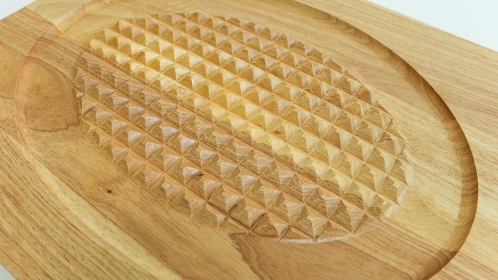 Reversible Rubber Wooden Cutting Board Meat Carving Board with Meat Hamer