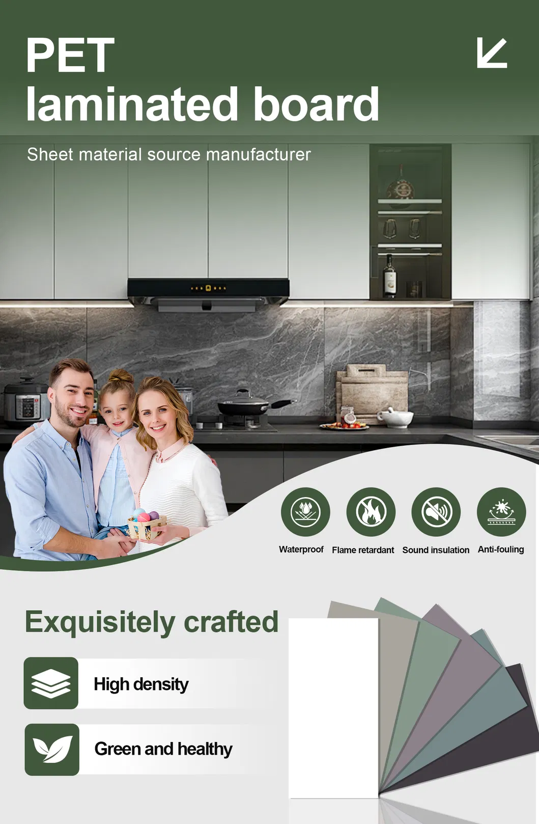 Waterproof PET Laminated Board