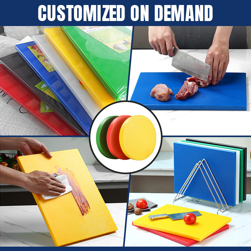 HDPE Food-Grade Plastic Cutting Board - Antibacterial, Non-Slip, Havey-Duty for Commercial and Home Use