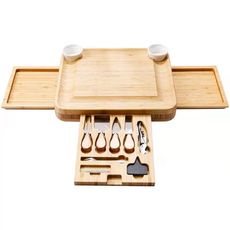 Large Charcuterie Boards Set Cheese Platter Bamboo Cheese Board