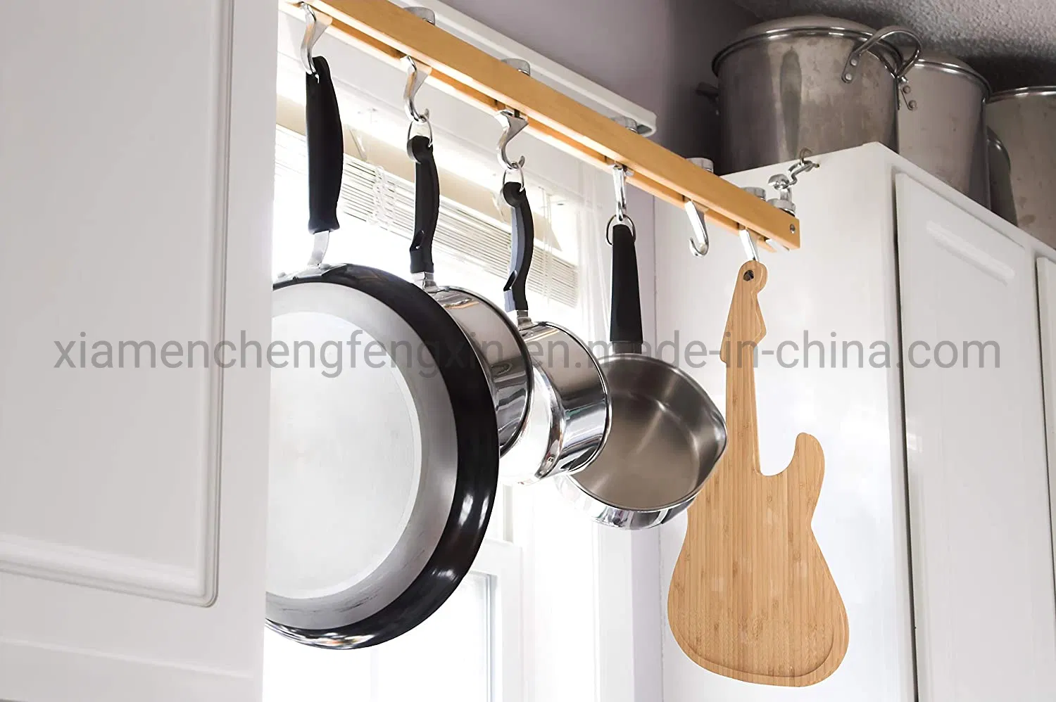 Unique Bamboo Cutting Board in Guitar Design for Music Lovers