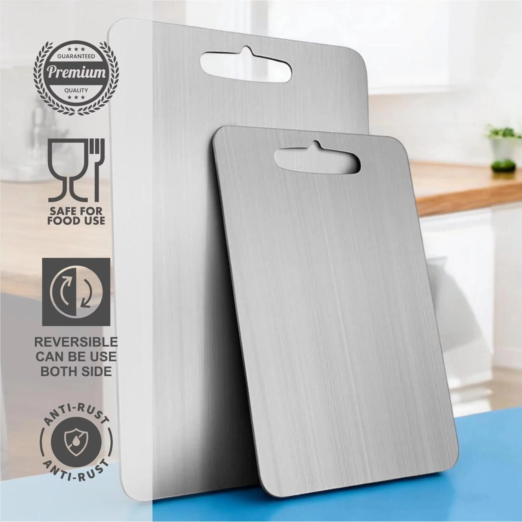 2025 Eco-Friendly Chopping Board High Quality Titanium Wholesale Home Use Cheese Meat Vegetable