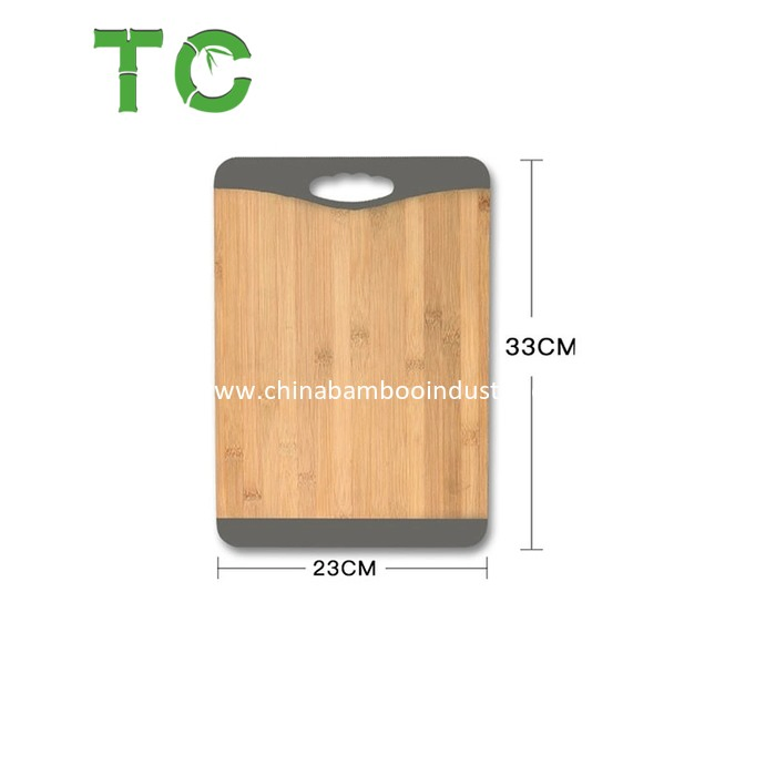 Wholesale Customzied Bamboo Cutting Board with Silicone Edge, Juice Groove Cheese Cutting Board