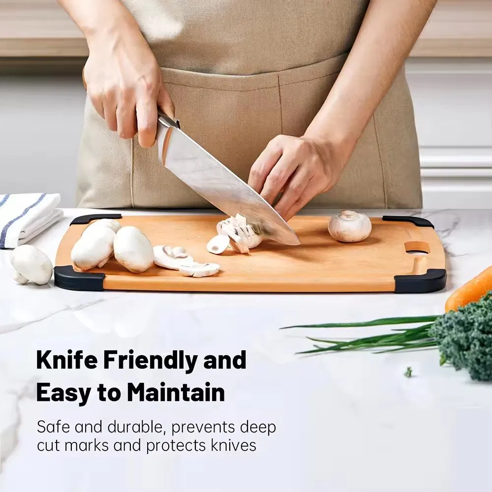 Stylish Brown Round Cutting Board with Convenient Hanging Hole