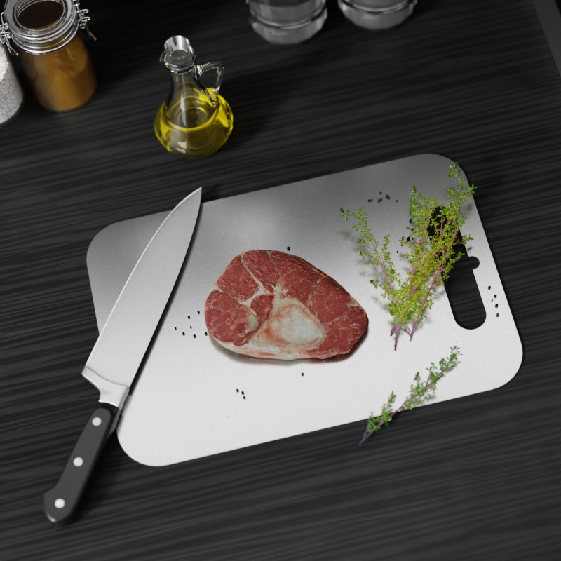 Pure Titanium Multi-Size High-Quality Square Cutting Board Chopping Board for Kitchen
