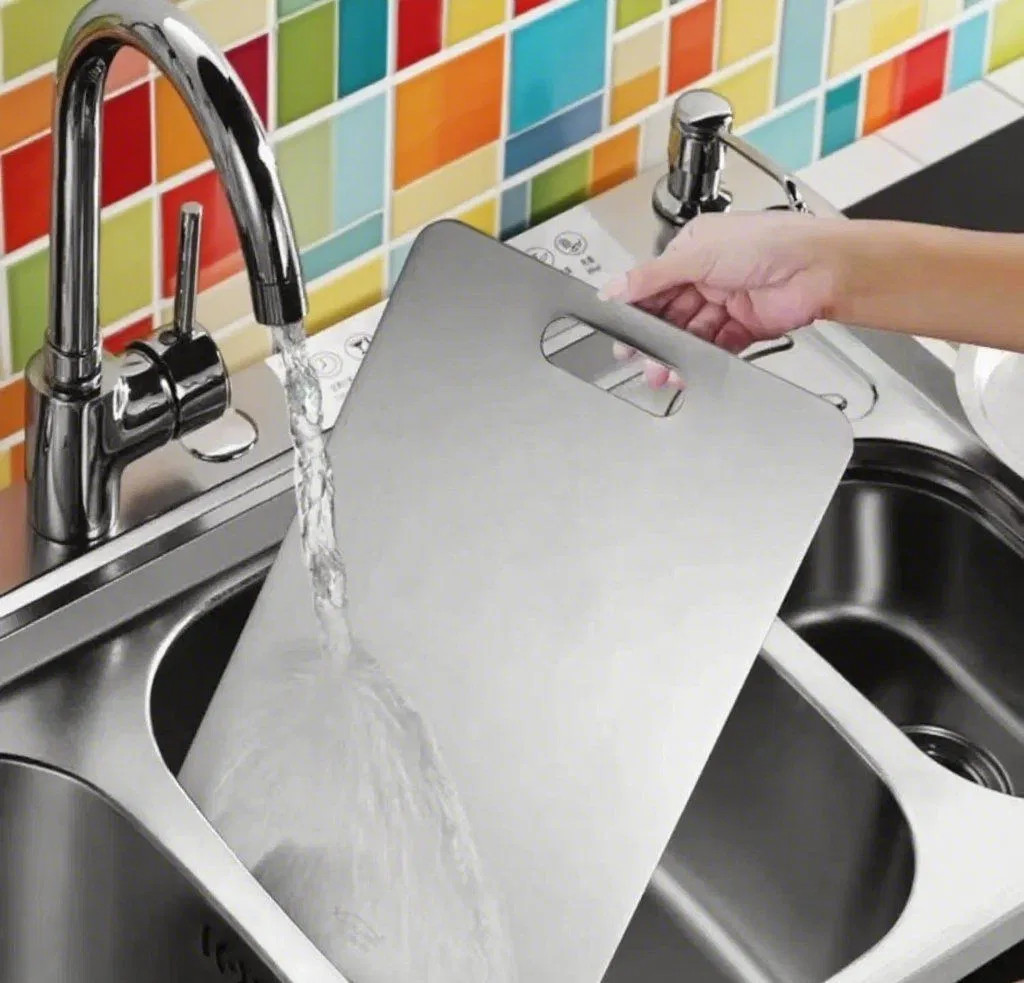 Food-Grade Kitchen Chopping Board with Stainless Steel Anti-Mold Design