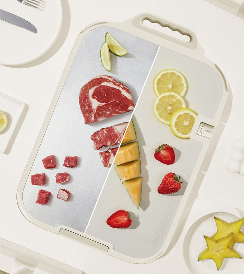 Chopping Board Antibacterial and Mildew-Proof Household Stainless Steel Double-Sided Chopping Board Kitchen Chopping Board