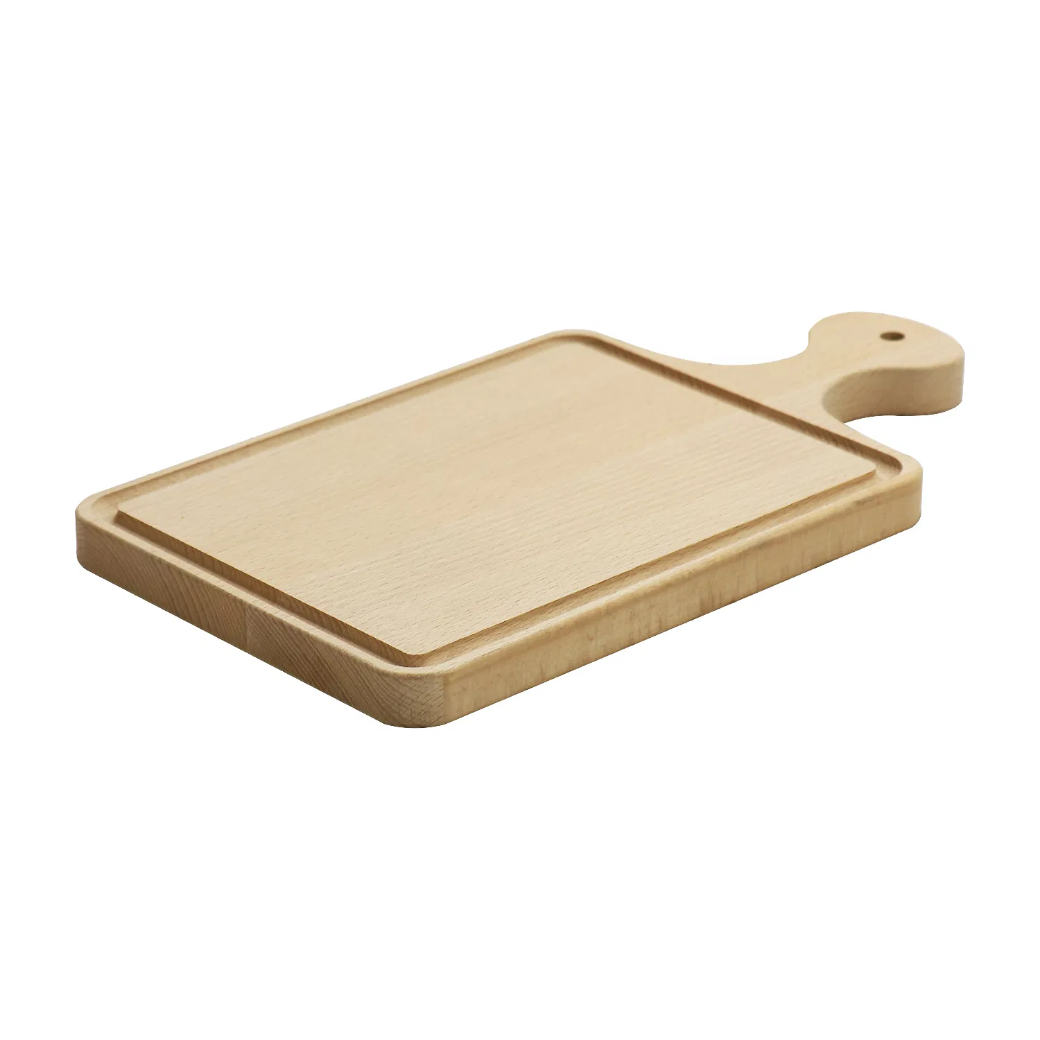 Beech Wood Cutting Board with Easy Grip Handles, Kitchen Chopping Board for Pizza, Bread, Meat, Cheese, Fruit, Vegetables