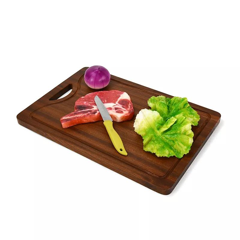 Reversible Large Walnut Wood Cutting Board for Kitchen with Deep Juice Groove