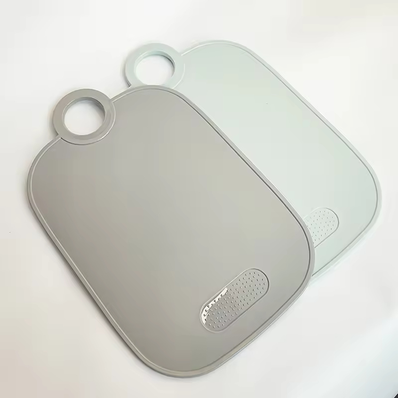 Chopping Board Set of 3 Plastic Chopping Board with Juice Grooves &amp; Garlic Press Groove Cutting Board PP