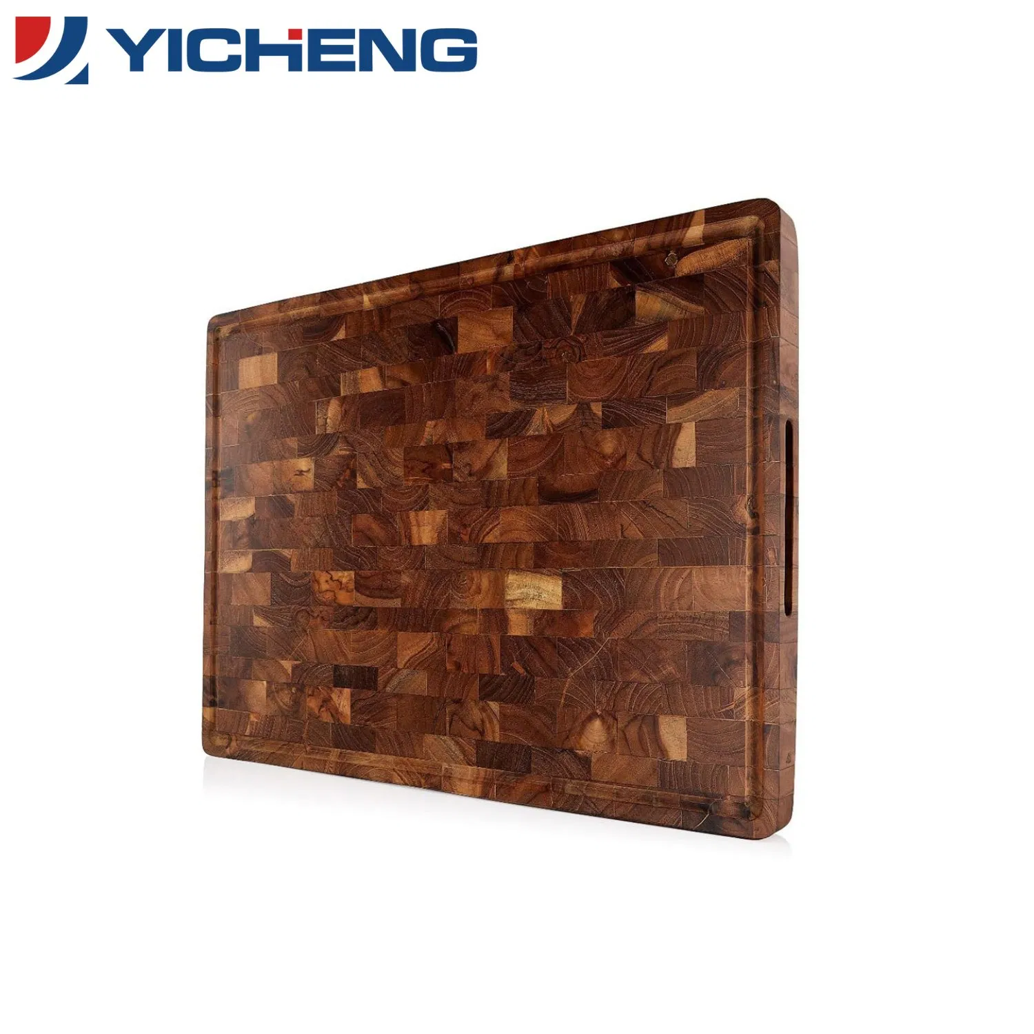 Large Acacia Wood Cutting Board with Juice Grooves for Kitchen Meal Prep Outdoor Food Serving Chopping Board