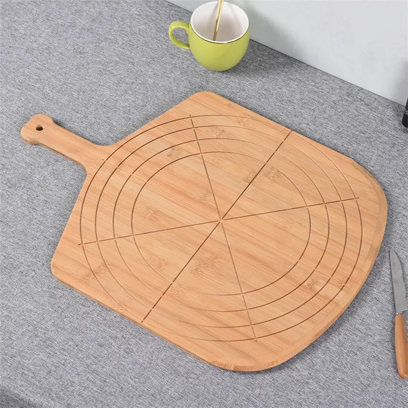 Extra Large Bamboo Wooden Food Charcuterie Spatula Pizza Peel Cutting Serving Board