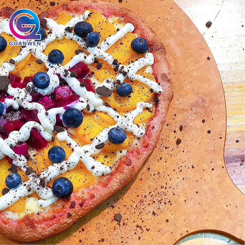 Multiple Sizes Dishwasher Safe Pizza Wooden Board with Handle Pizza Cutting Serving Board