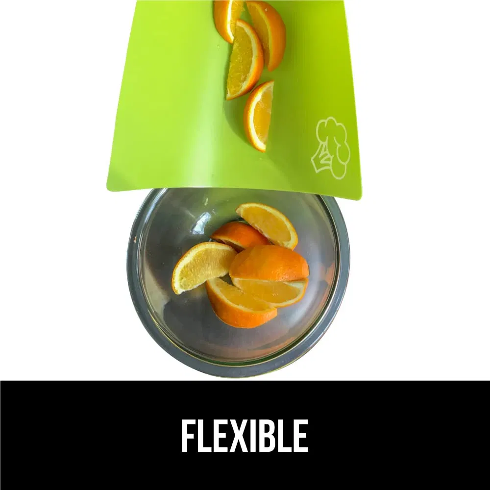 Plastic-Chopping-Cutting-Boards for Kitchen-Set Durable-Mats Food-Icons Flexible Dishwasher-Safe Slip-Resistant BPA-Free Meat Fish Vegetables