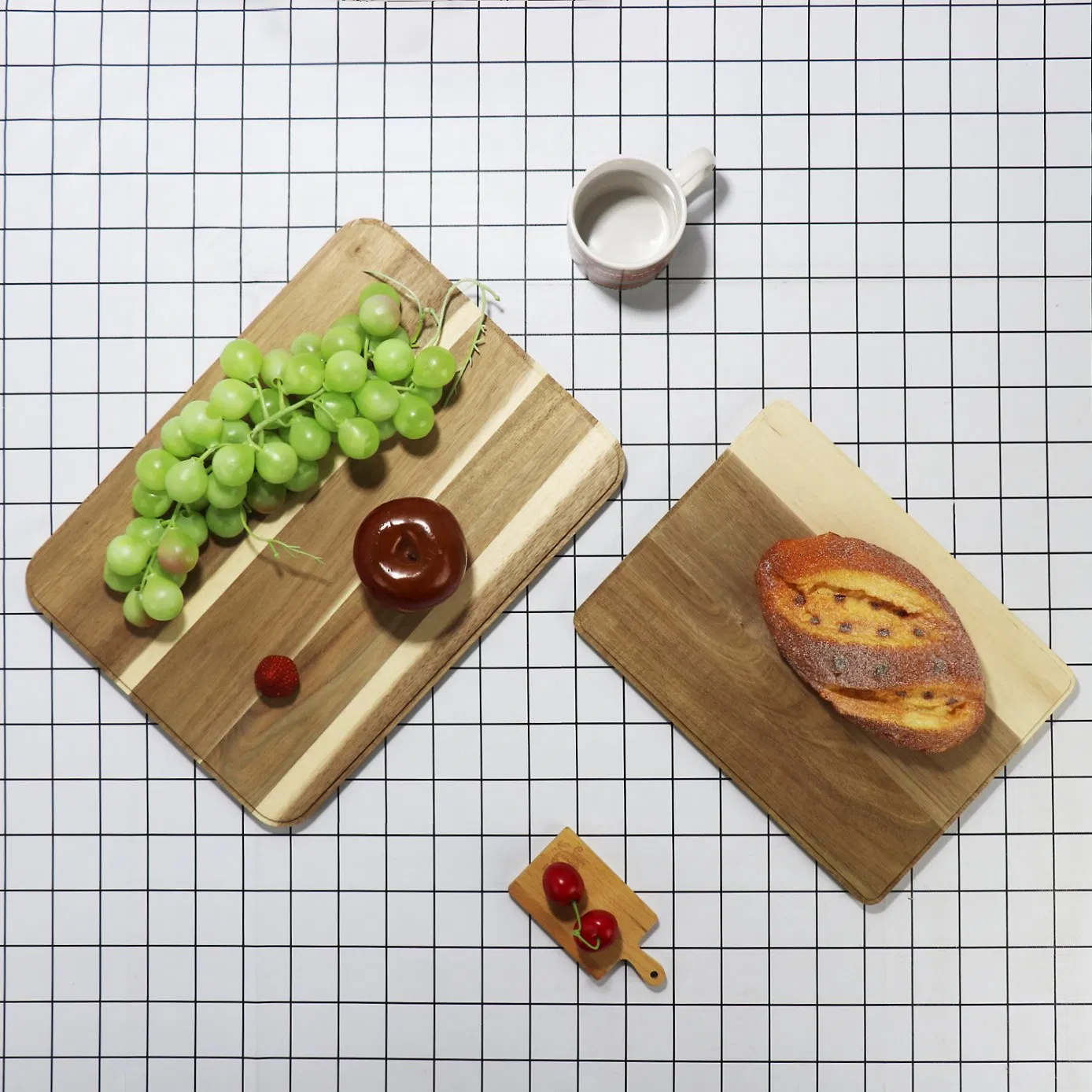 Acacia Wood Cutting Board for Kitchen Reversible Wooden Chopping Board Charcuterie Board