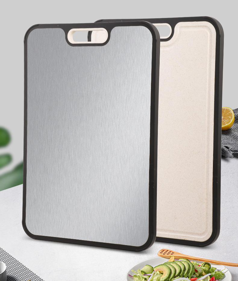 Titanium and Wheat Fiber Double-Sided Cutting Board Mildew-Resistant and Antibacterial Household Kitchenchop Board
